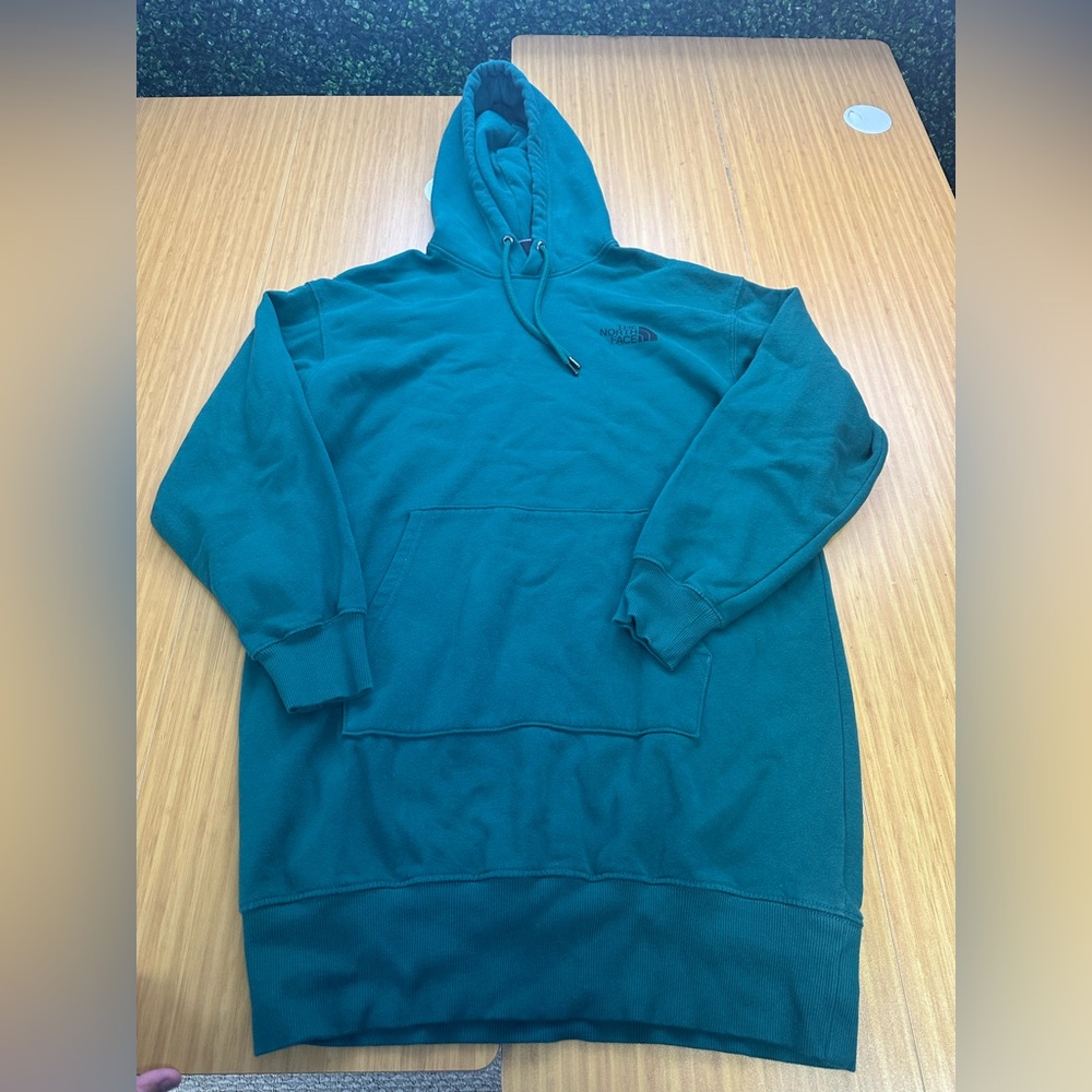 The North Face Hoodie Womens Medium Turquoise Oversized Sweatshirt Hoodie
